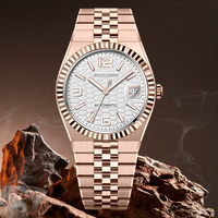 New Specht & Söhne Men's Watches Japan 8215 Automatic Mechanical Watch Rose Gold Stainless Steel Sapphire Crystal Waterproof