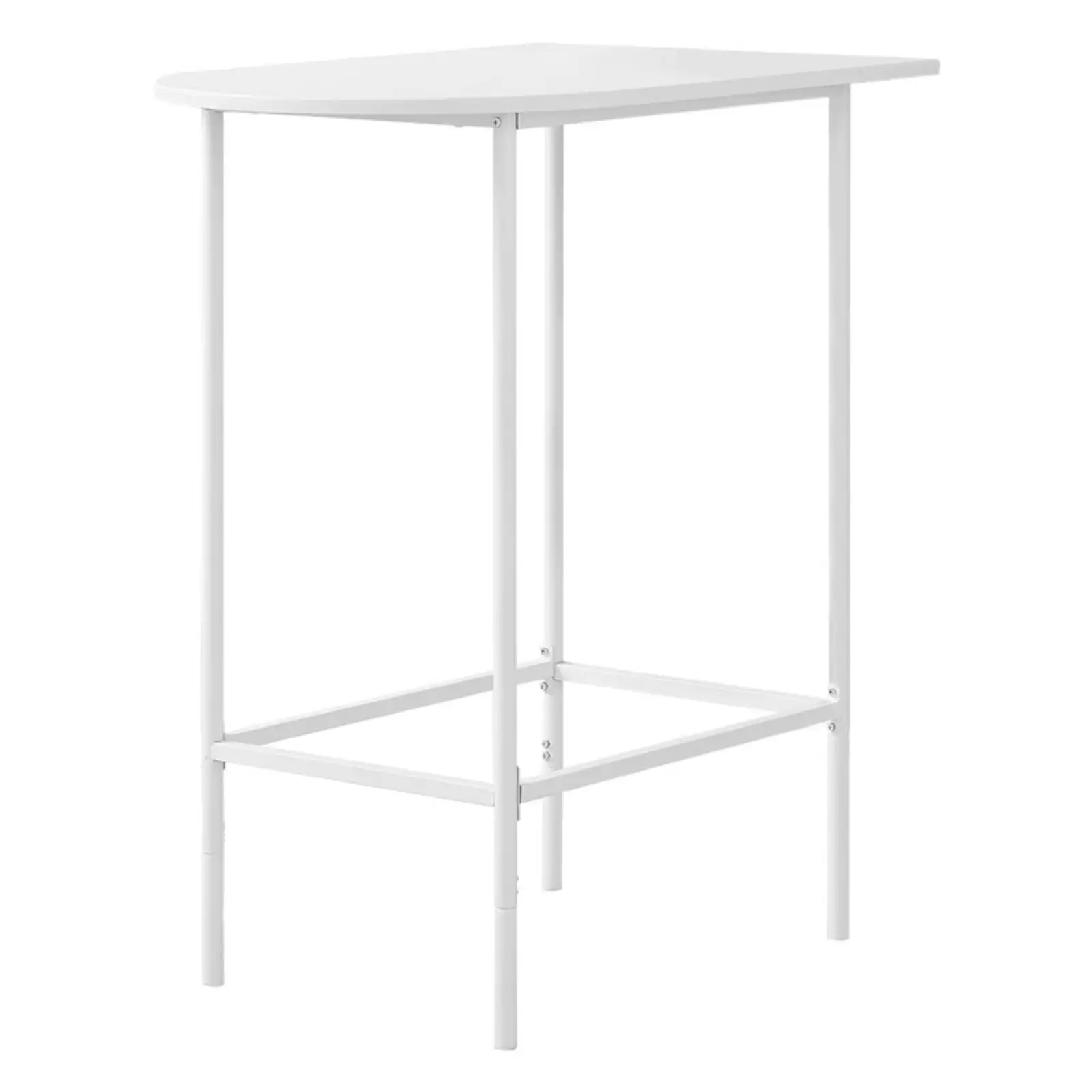 Bar Table Pub 36" Rectangular Small Kitchen Metal Cocktail Dining Table White