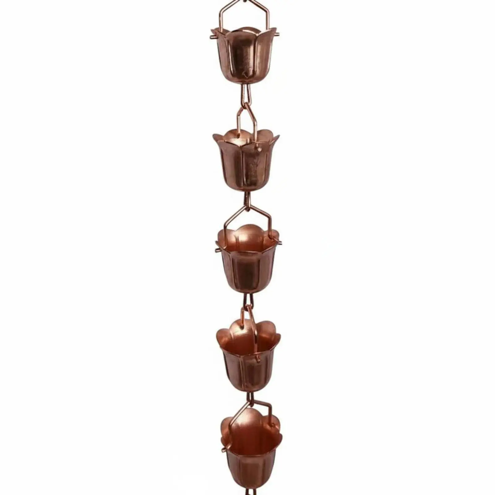 Rain Chain Artistic Design Roof Drainage Weather Resistant for Courtyard, Gazebo
