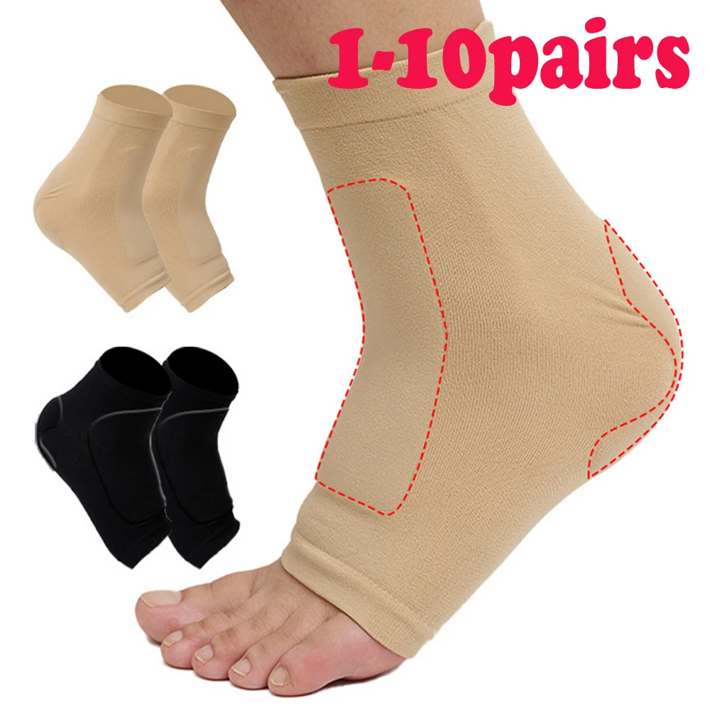

1-10Pairs Gel Pad Ice Skating Padded Protection Socks Malleolar Sleeves Protection of Front Foot Shin Achilles Tendon Heel Sock