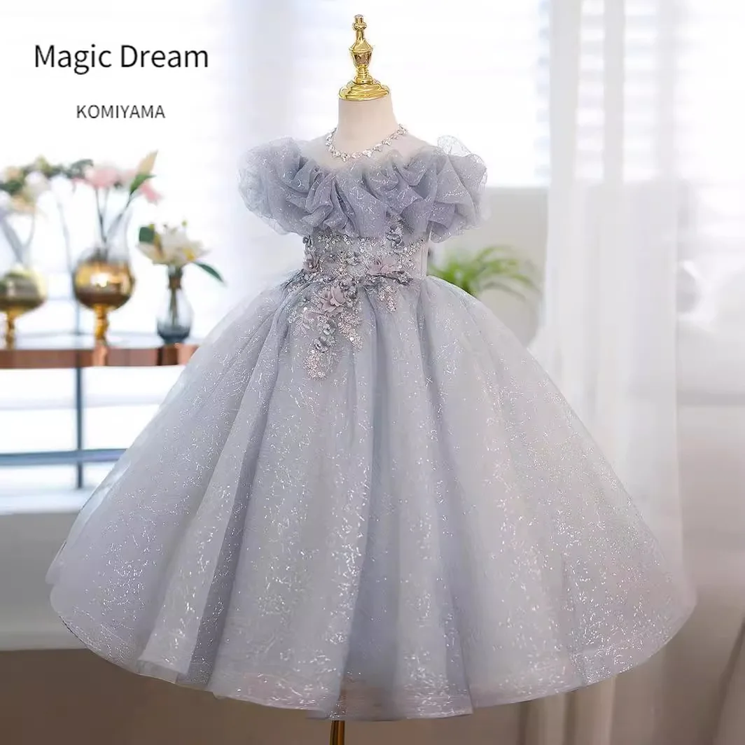 Robe de Princesse Plissée à Plusieurs Niveaux, Personnalisée, Taille Fine, pour ixd'Anniversaire, Éducative