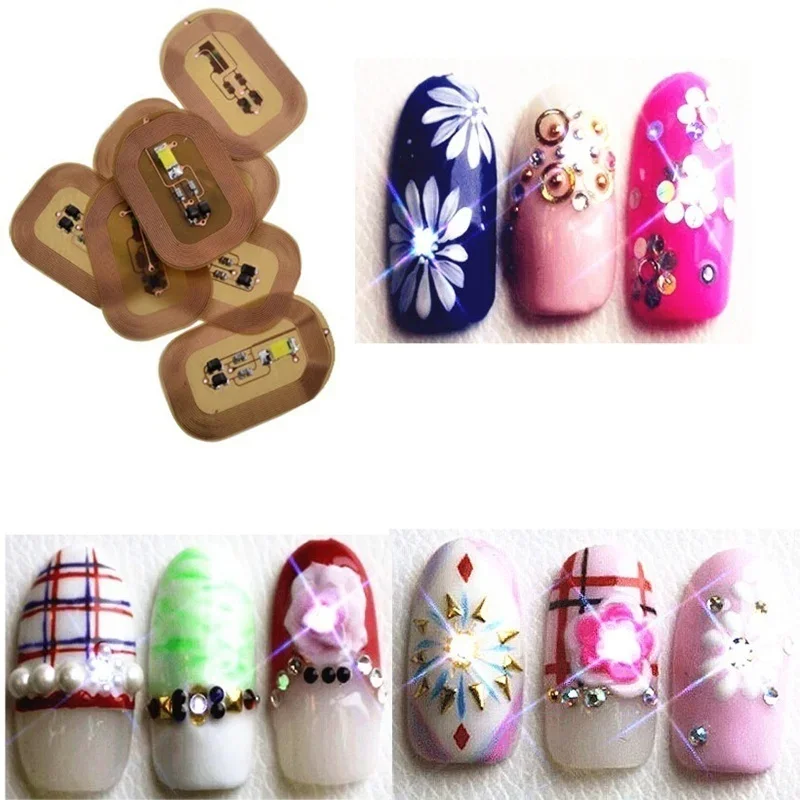 

10 Pcs/Set NFC Chip Nail Art Stickers Lighting Paillette Ongle Nail Art Ponceuse Ongle Uñas Accesorios Y Herramientas