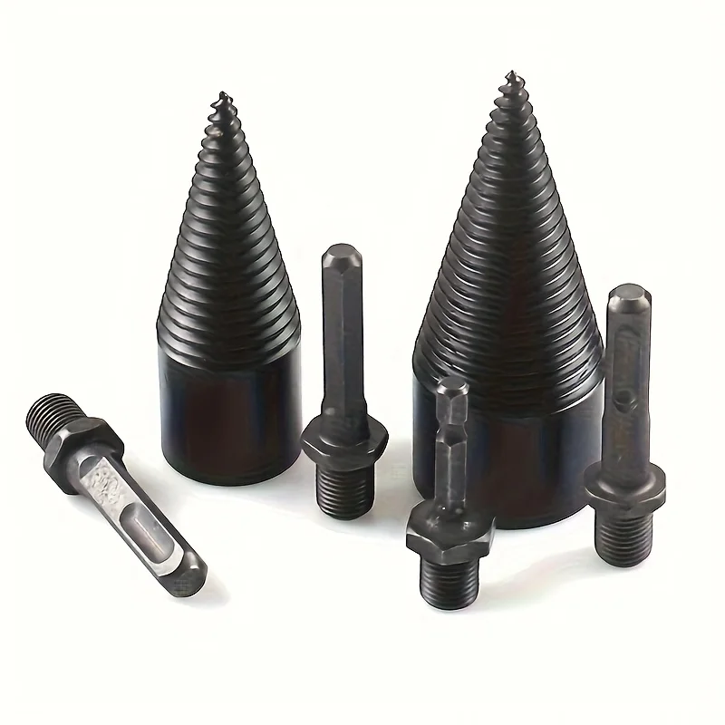 

Heavy Duty Firewood Splitting Drill Bit，Detachable Conical Log Splitter，Pointed Design，No Assembly Required，