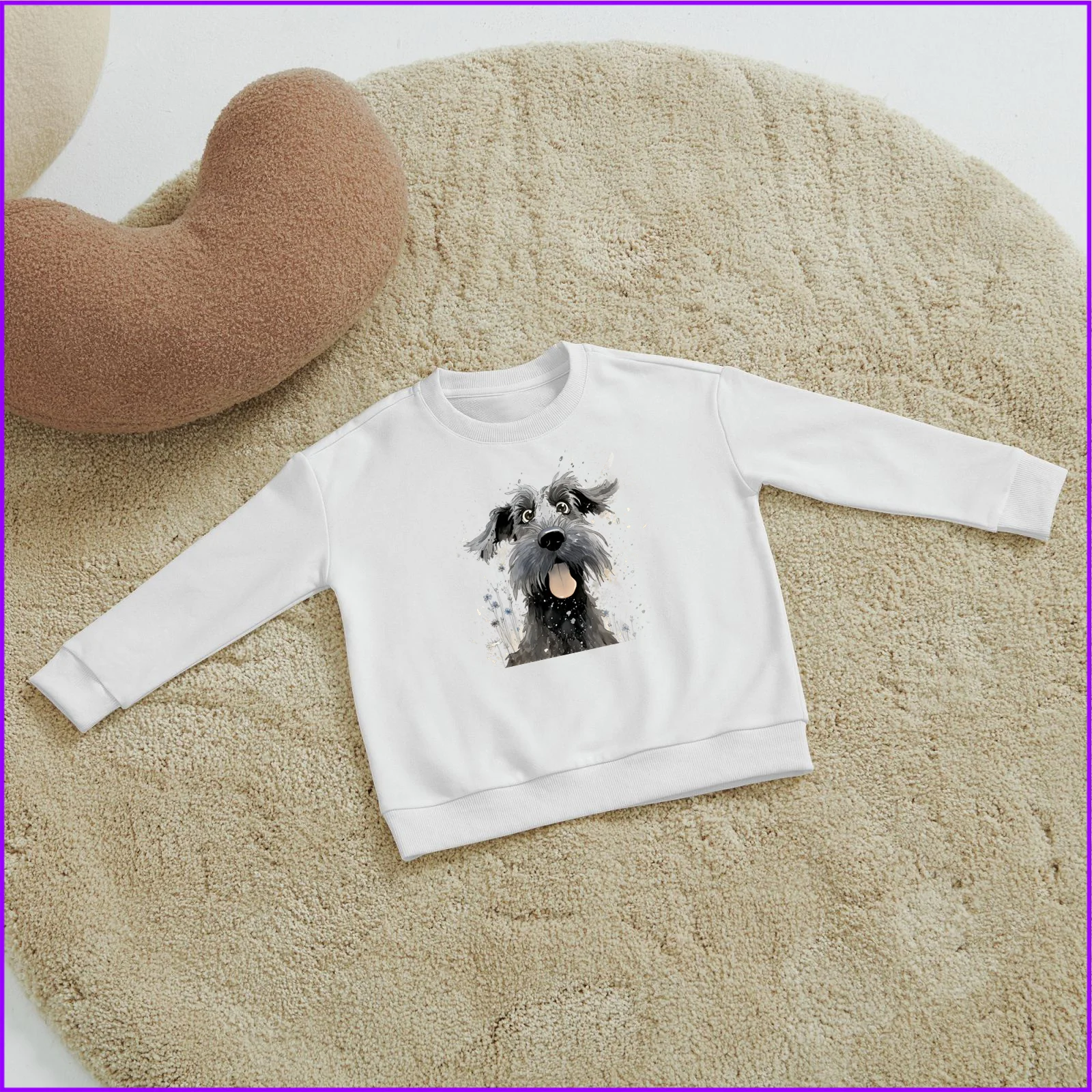 Giant Schnauzer Cute Dog Sja169 Kids Boys Girls Hoodies Sweatshirts Sweaters Winter Teenagers Tweens 2024 Toddler Tees Designer