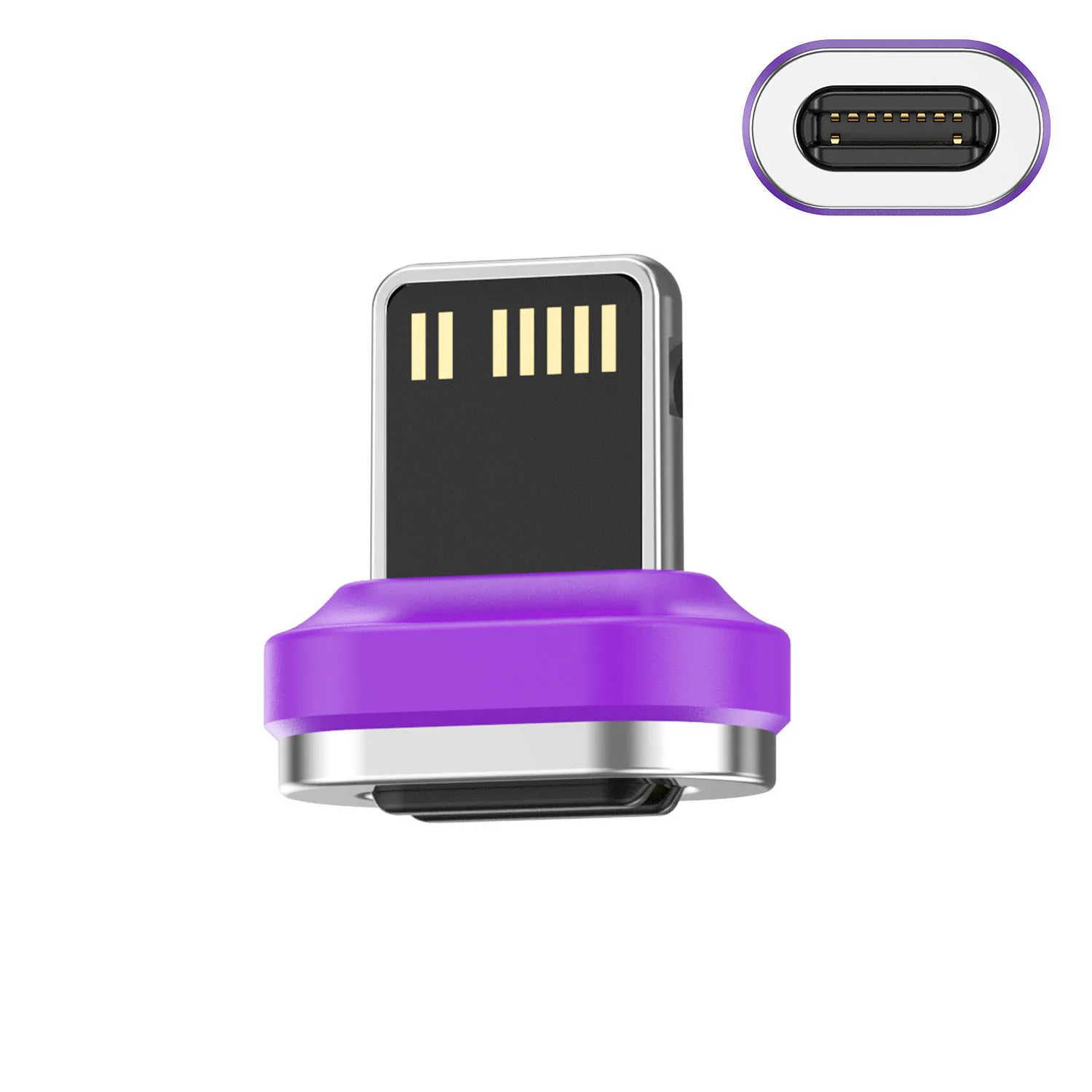 USLION 240 W Typ-C-Adapter, USB-C auf Typ-C-Schnellladekabel, magnetischer USB-C-Buchse-Konverter für MacBook, iPhone 16 15 Xiaomi
