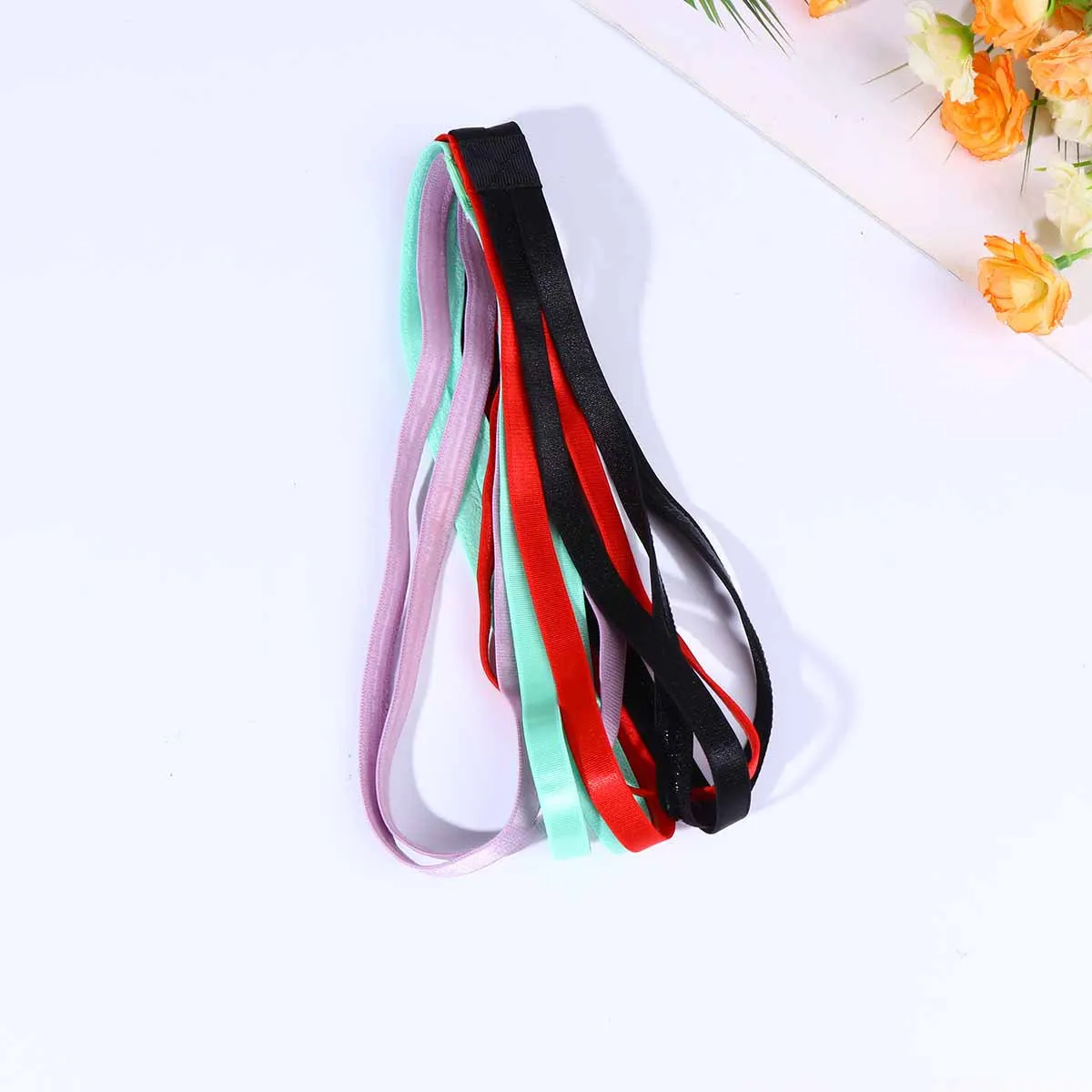 

4Pcs Non-Slip Running Headband for Women Sweatband Candy Colors Sports Hair Band Elastic Yoga Headwrap Fitness Accessory for Gym