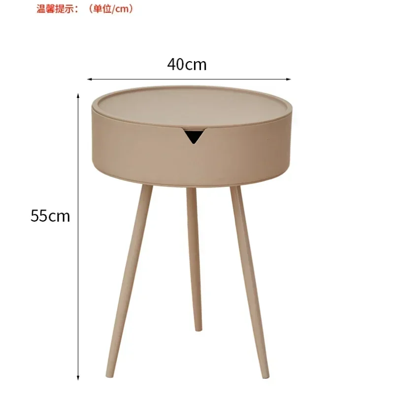 Cream Tea Table Living Room Small Sofa Side Round Tables Bedside Table Simple Balcony Tables Small House Furniture Nordic Mesas