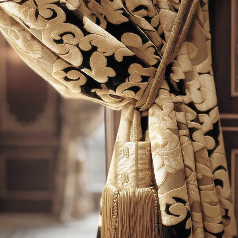 Luxury Curtain For Window Decorations Blackout Living Room Drape Kitchen Elegant Bedroom Lounge Curtains And Window Treatments