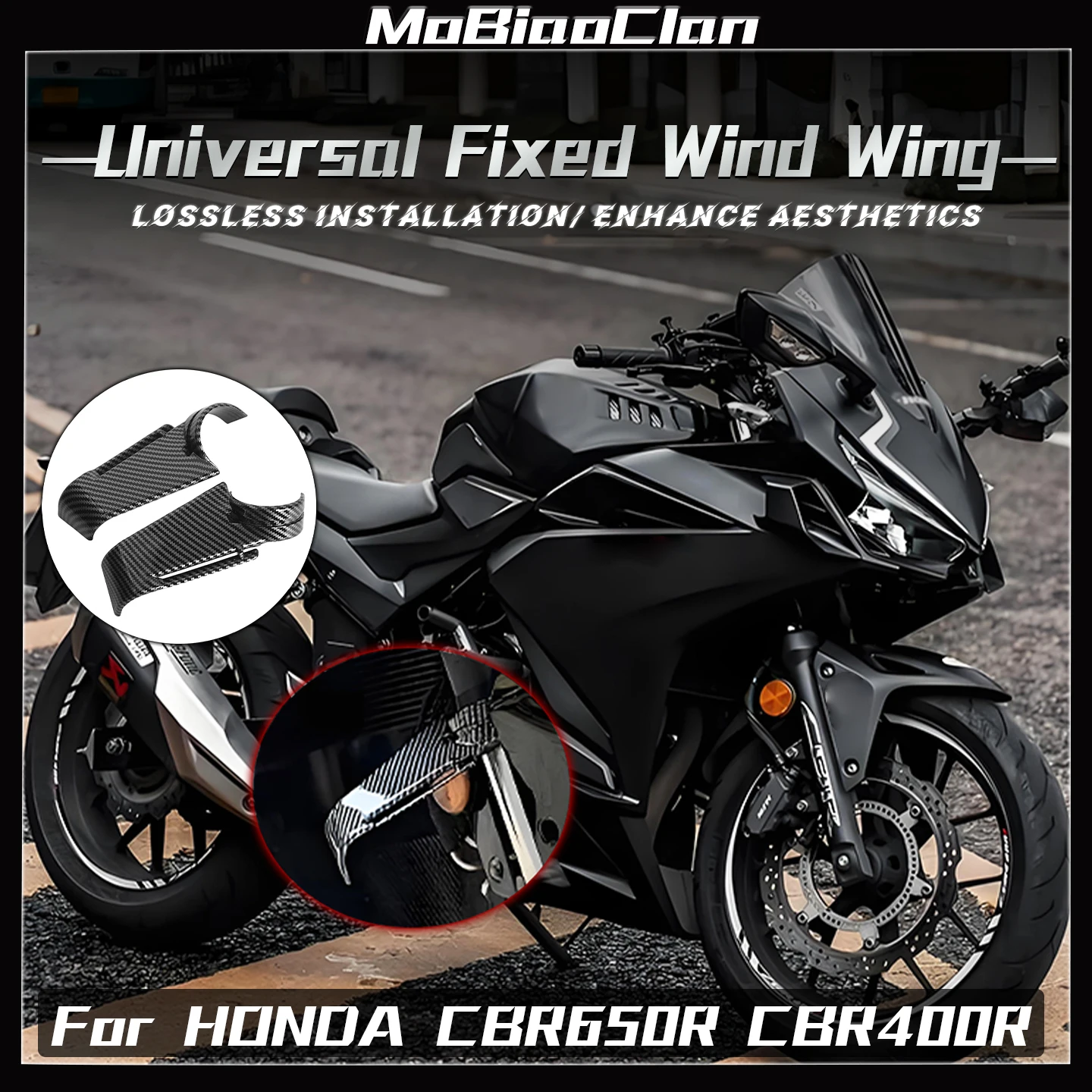 

For HONDA CBR650R cbr650r CBR400R CBR 400R shock-absorbing fixed wing side wing guide plate universal fixed wing