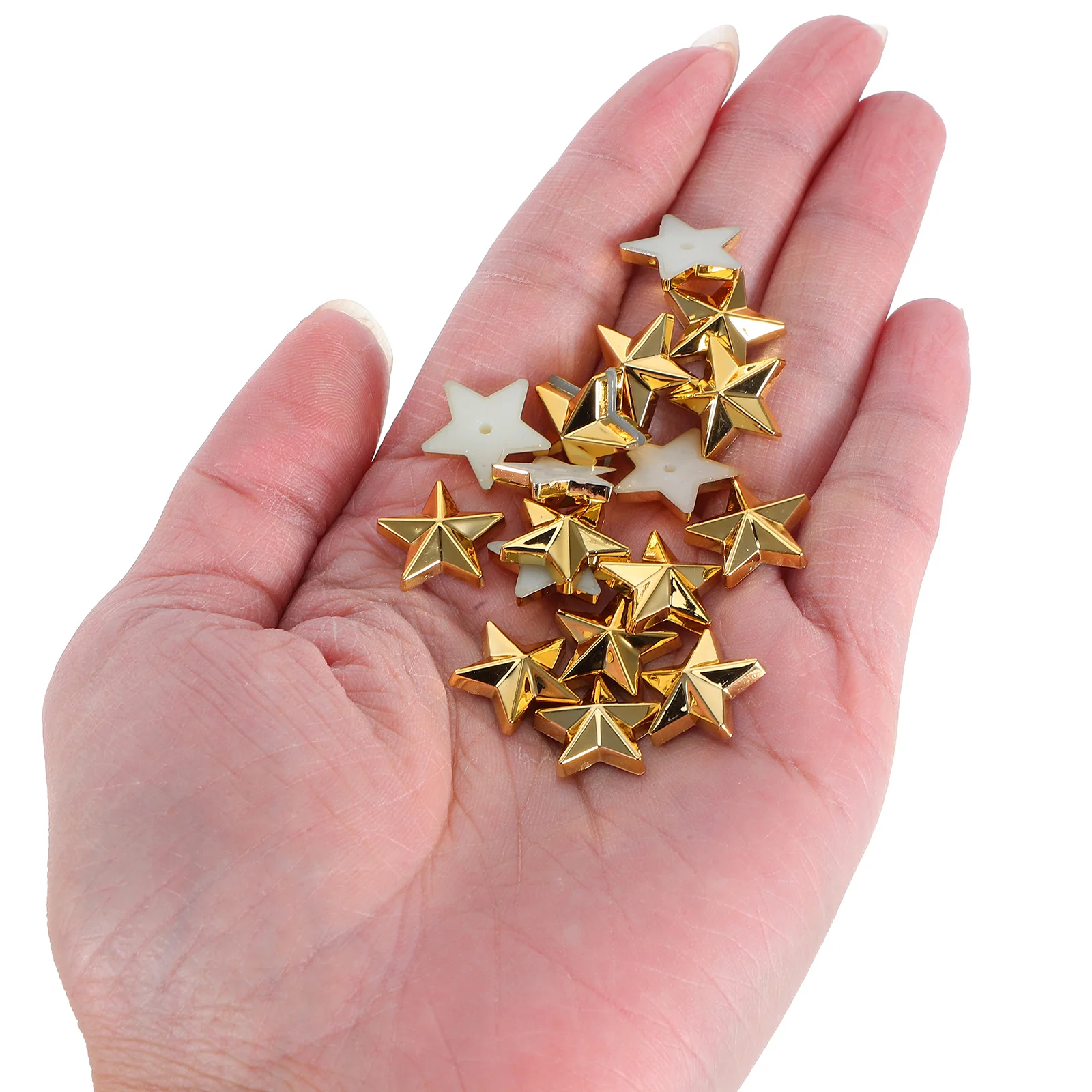 

200pcs Acrylic Star Shape Decor DIY Crafts Decorative Accessories Clothes Star Ornaments Lightweight Durable Creative Jewelry