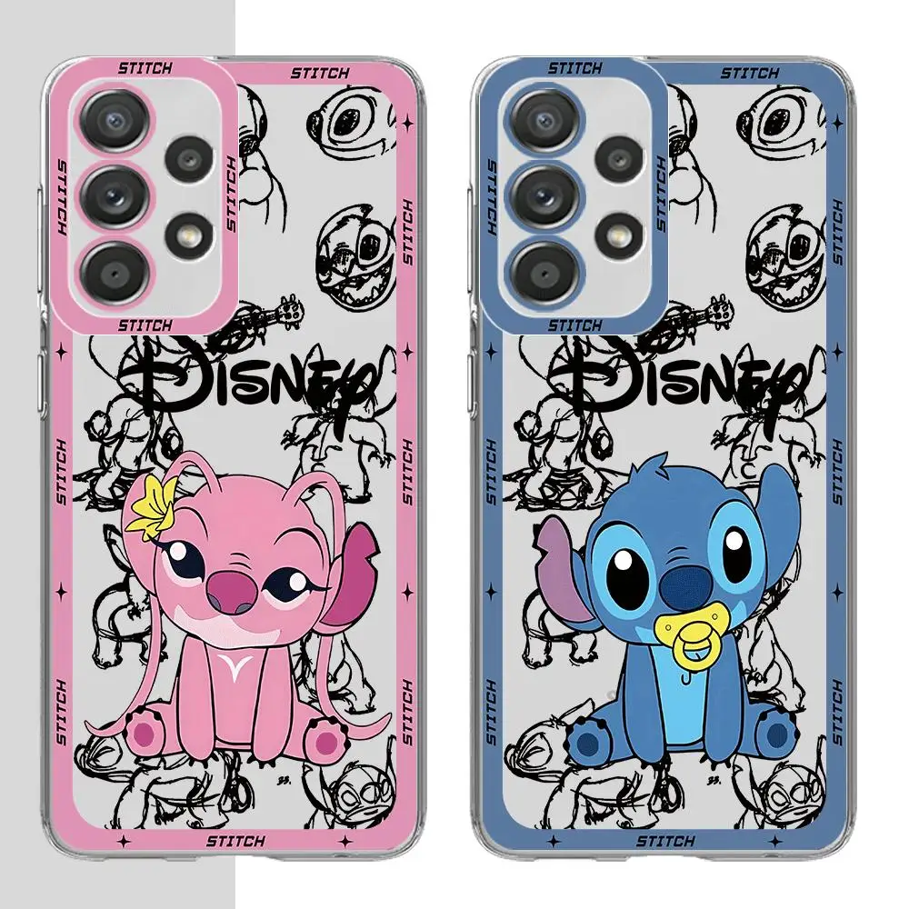 Cute Disney Stitch Phone Case for Motolora Moto Edge 40 5G G32 G71 G52 G22 G72 G73 Clear TPU Cover