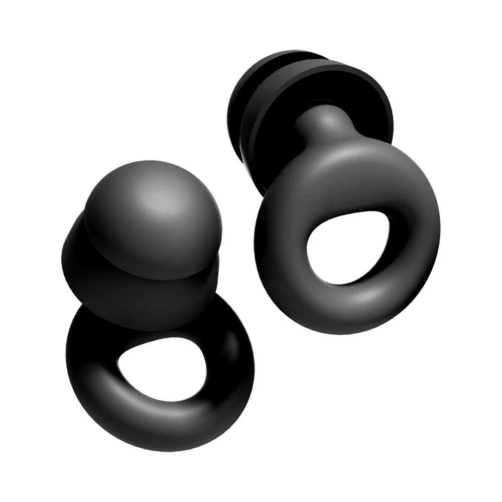 HUAK Newest Reusable Earplugs With Silicone Lanyard, Ideal for Swimming, Sleeping, Concerts, Learning, Motorcycle,Study