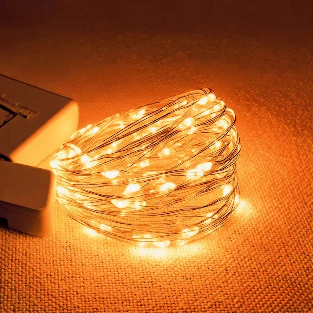 USB-Kupferdraht Mini-LED-Lichterkette für Innenraumdekoration, Spiegel, Vorhänge, Tische, Weihnachtsfeiern, Dauerlicht