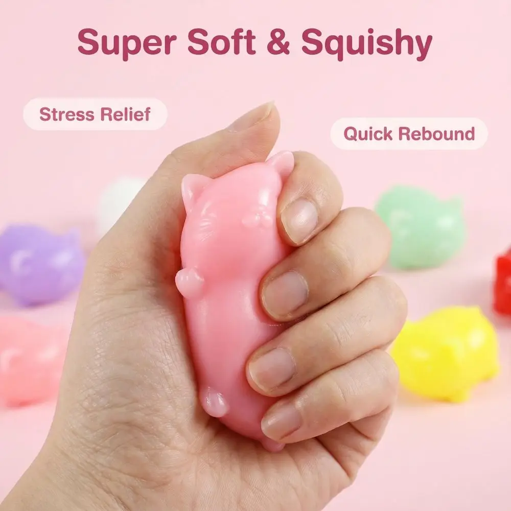 

Gifts Super Soft Cat Stress Balls Stretchy Stress Relief Cat Squishy Toys Squishy Sensory Toys