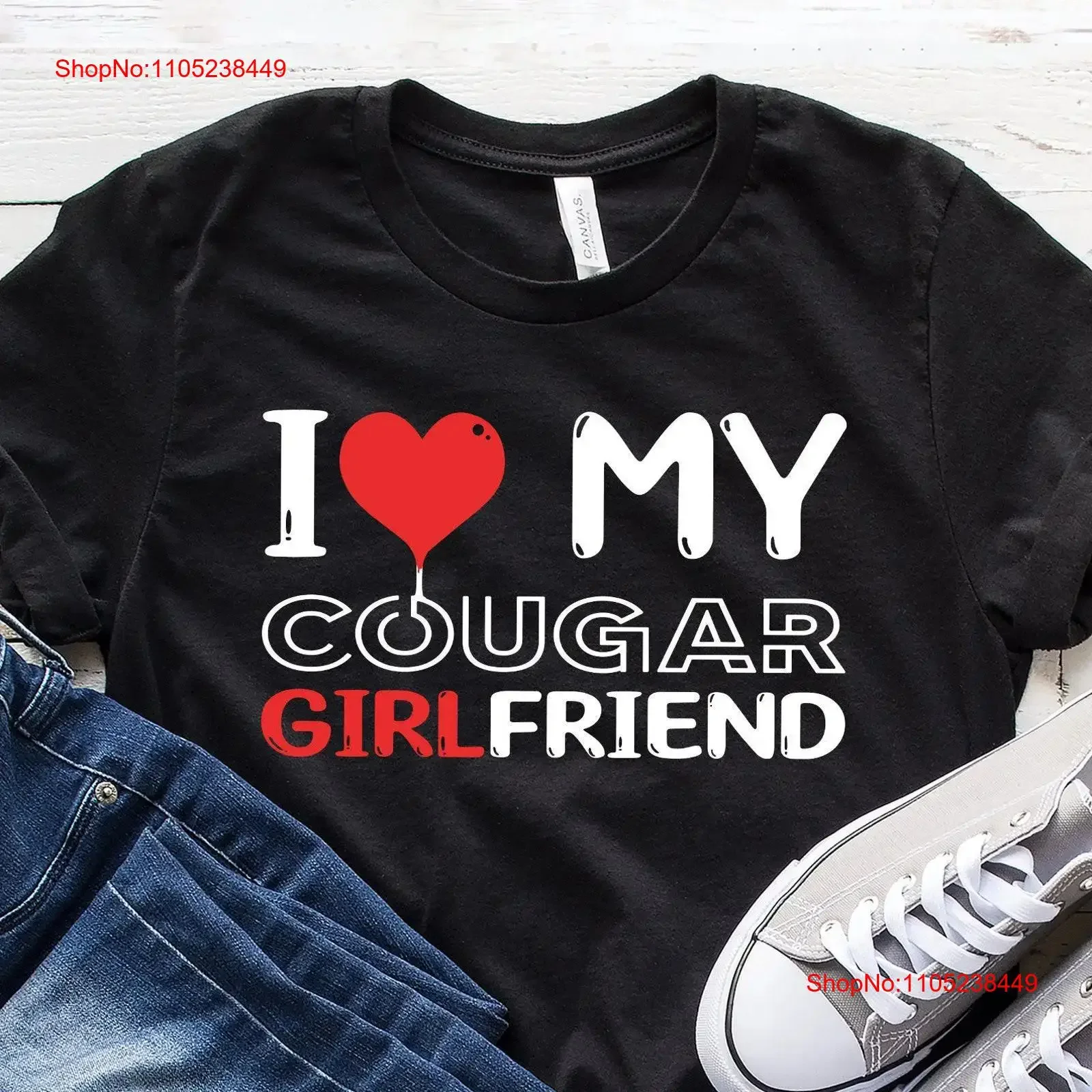 I Love My Cougar T shirt Couple Anniversary Day Party Tank Relationship Girlfriend Fiance Lover Sweater Valentine's vintage