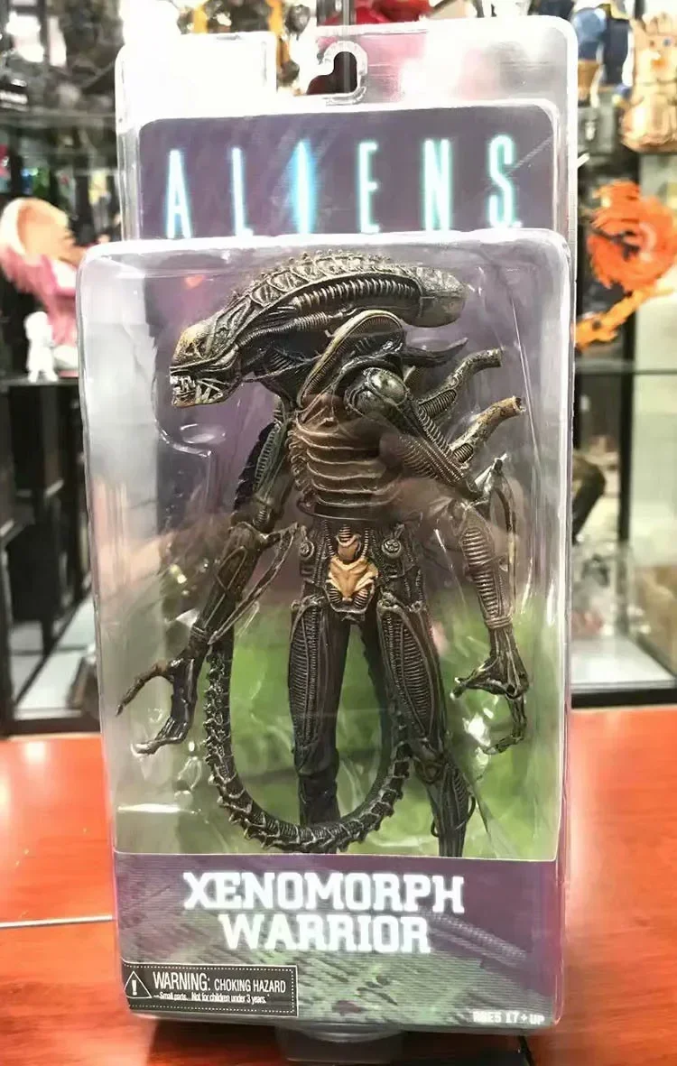 NECA Grid Warrior Xenomorph Alien Model Translucent Prototype Suit Alien Vs Predator Model Collection Halloween Gift Boys Toys