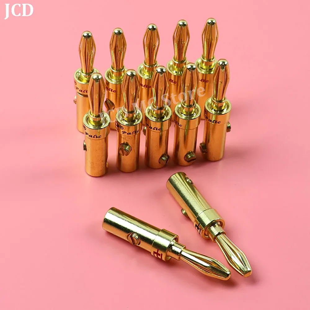 

1PC 4mm Pure Copper Gold Plated Banana Plug Connector For Audio Video Speaker Adapter Terminal Connectors Kit