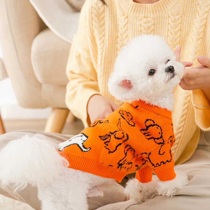 Dog Sweater for Dogs Cute Animal Dog Knitted Pullovers Soft Warm Puppy Clothes Cat Sweater Pet Dog Supplies Free shipping
