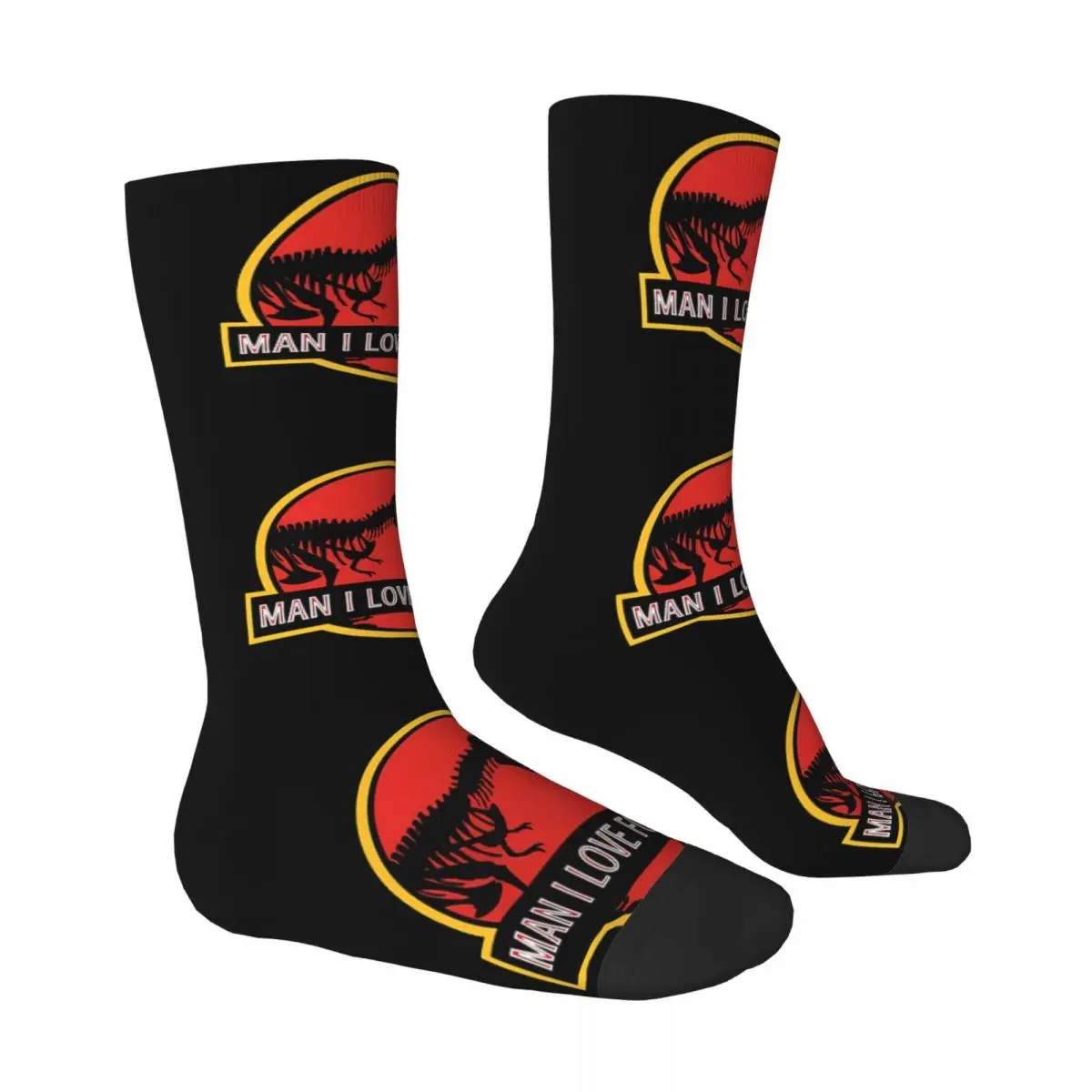 Man I Love Fossils Jurassic Dinosaur Animal Socks Male Mens Women Autumn Stockings Printed