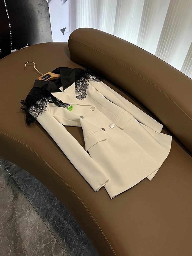 

Женский костюм Elevened Dr Design Heavy Embellied с застежкой на талии и 3D-струкцией для поездок на работу Sle Long Sve Color