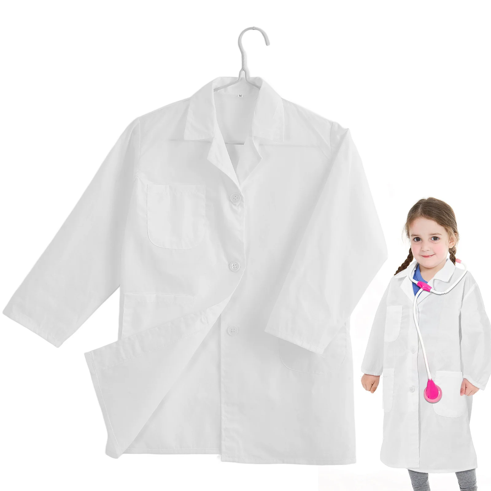 1 stks Kids Lab Coat Wetenschapper Kostuum Zacht Ademend Rollenspel Outfit Voor Halloween Carrière Dag Wetenschap Fair Pretend