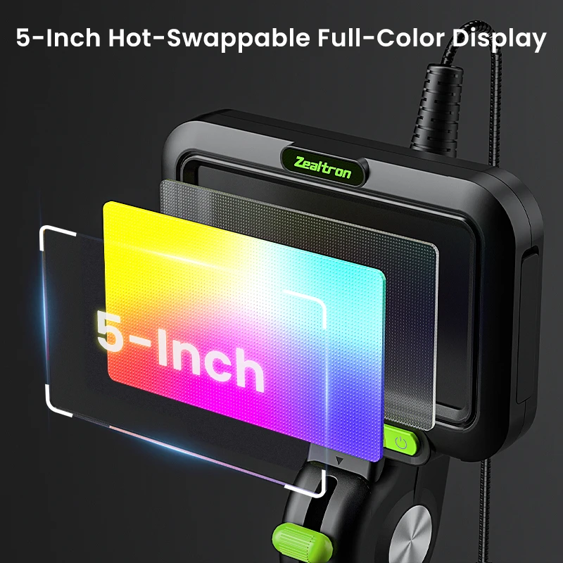 5'' Screen Two Way Articulating Endoscope 3.9MM 2-Way 360° Slide Rod Steering Rotation Camera Automotive Inspection Borescope