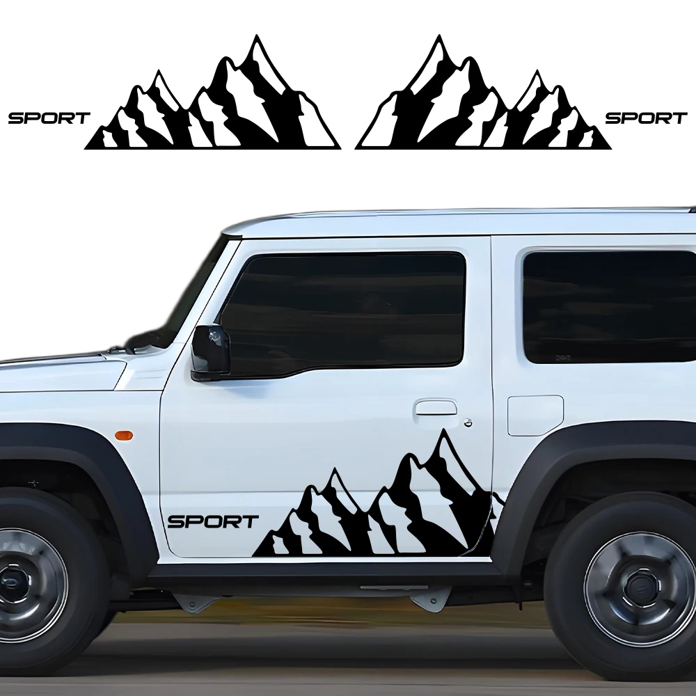 Offroad Mountain Sport Car Door Side Decal Waterproof Mountain Range Vinyl Sticker Auto Body Decoration Sticker For Suzuki Jimny