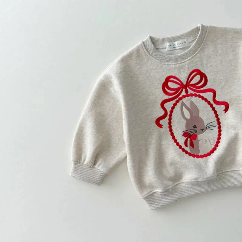 2025 Autumn New Girls Bow Embroidery Sweatshirt Baby Long Sleeve Cartoon Pullover Cotton Children Casual Sweatshirt Kids Clothes