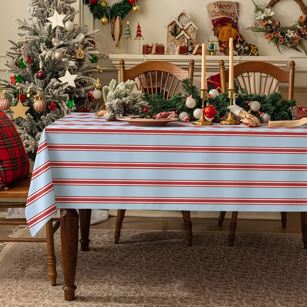 Red & White Polka Dots Table Cloth Waterproof Tablecloth Spill Proof Table Cloth, Wipe Clean Table Cloth for Dining Camping