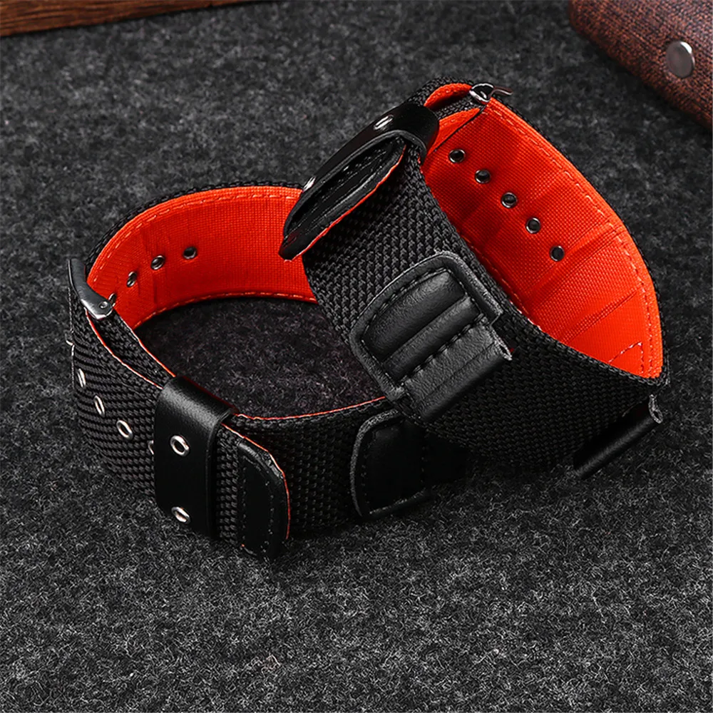 Nylon Leather Watch Strap for Casio AW-591MS AW-590 AWG-M100/101 G-300 DW5600 GW-5000 5035 GW-M5610 Wrist Band 16mm18mm