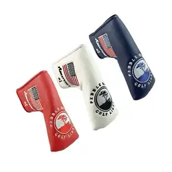 Golf Head Cover Pu Leather For Blade Putter And Mallet Putter Protector Cover Black White Fits All Putters For Men Women