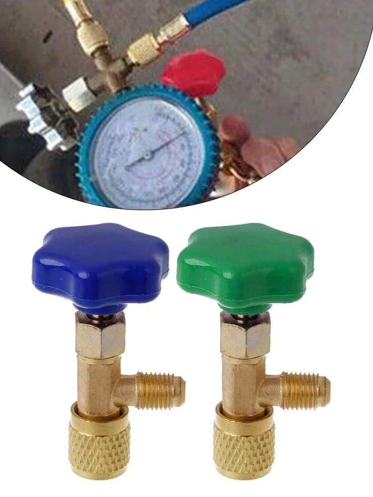 For R22 R134a Common Opening Valve Bottle Opener Repair Replacement 1/4 SAE Accessories Easy Installation Brand New