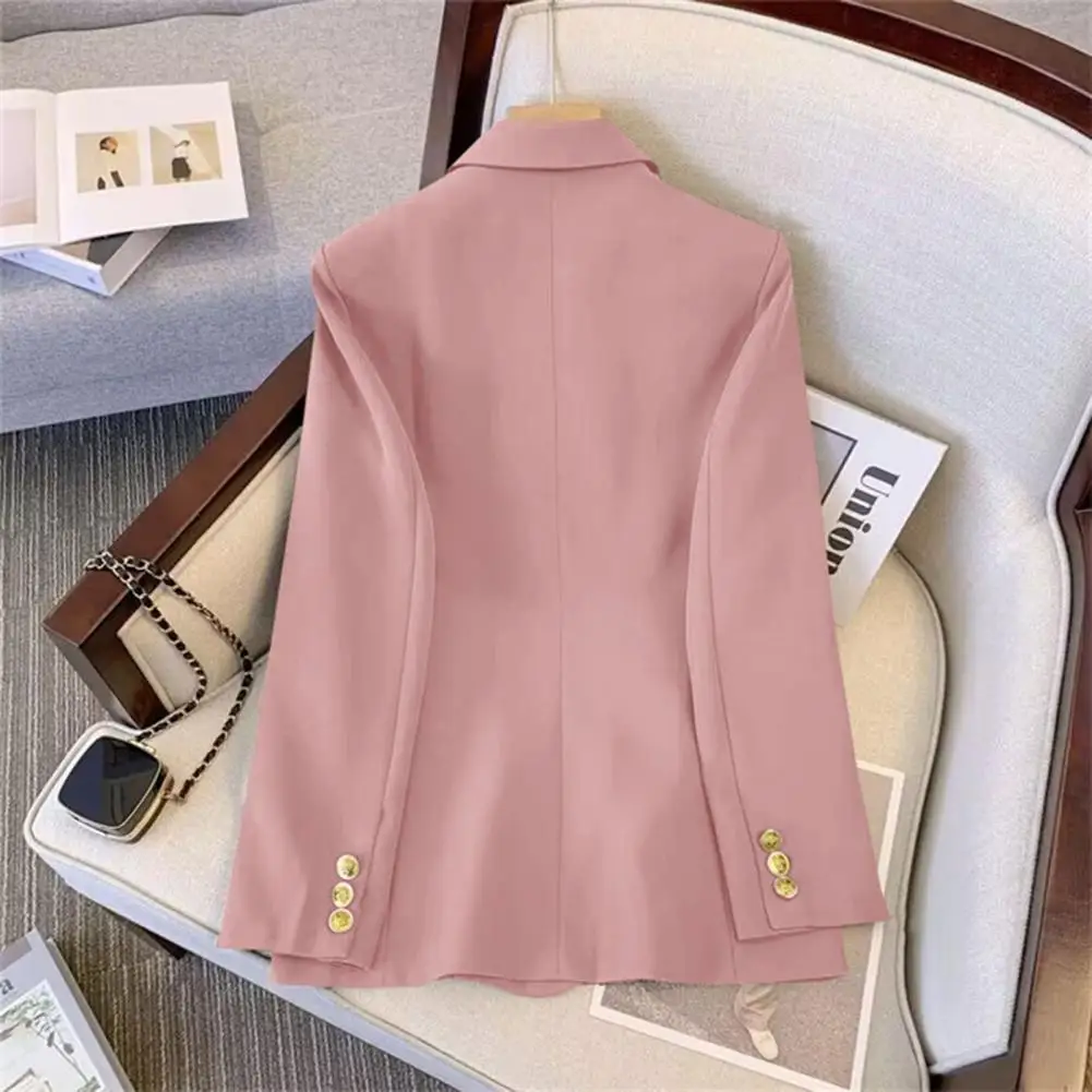 Frauen Anzug Mantel schicke Frauen zweireihig elegant ol Stil locker sitzen Revers Kragen Taschen für formelle Geschäfts kleidung Frauen