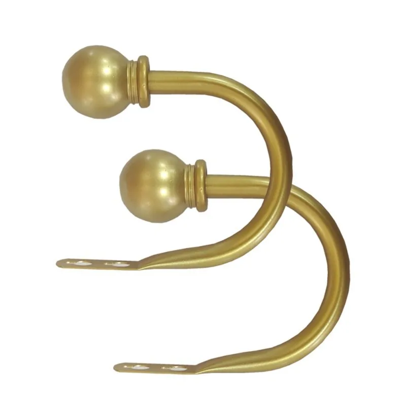 ABZL Curtain Rod Hooks-U-Shaped Ball Iron Design For Modern Simple Style For Hanging Drapes