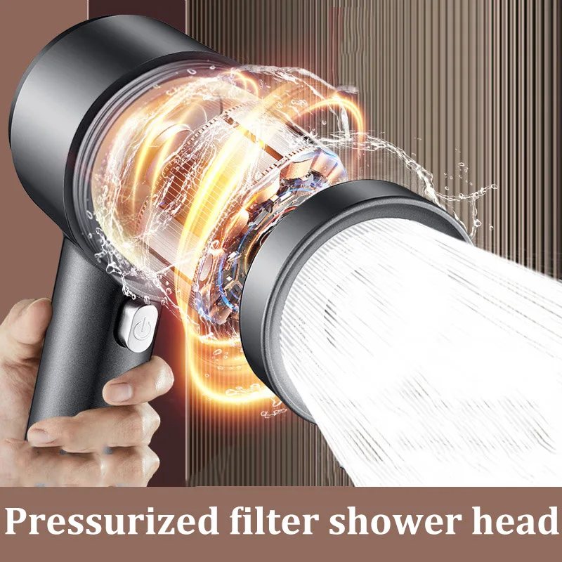 

4-режимный высококачественный новый фильтр для насадки для душа под давлением, экономия воды, прочный антиблокирующий универсальный душевой набор