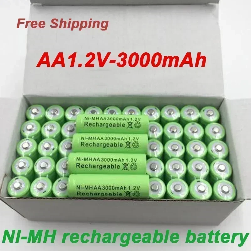 2024Bestselling 1.2V3000mAh AA Battery Ni-MH Rechargeable Battery for Toys Camera Remote Control Calculator Electronic Cigarette