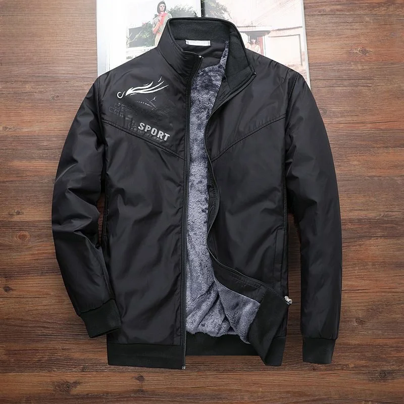 

rctic Man Men's Thiened Fce Lined Windproof Jaet Stand Collar Outerwear Faionable Casual irt Versatile for Aut...