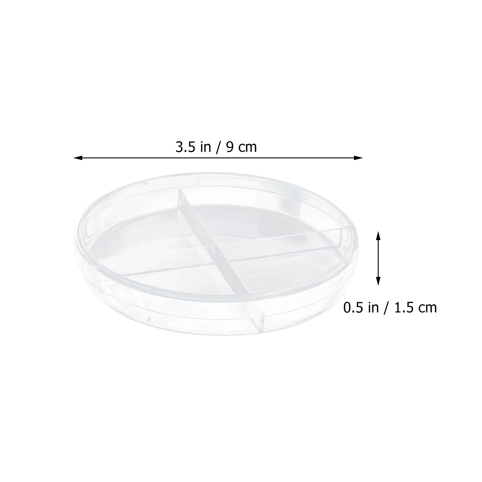 10Pcs Cell Culture Dish Transparent Plastic Four Compartments Scientific Experiment Tool for Biology Microbiology Research Lab