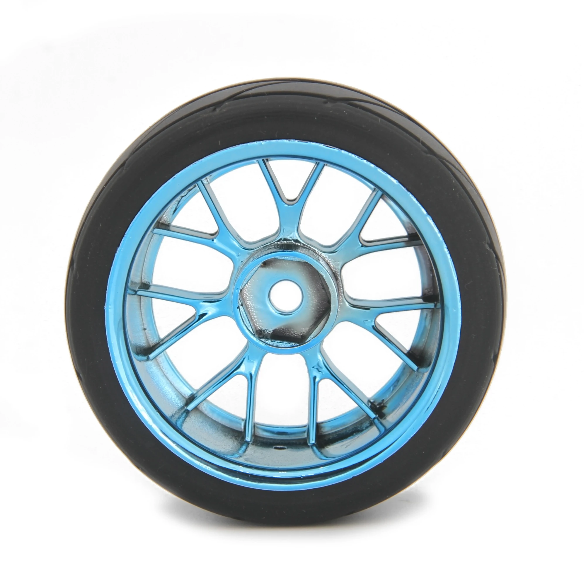 1,9 Zoll 65 mm Radreifen Reifen 12 mm Sechskant blaue Felge langlebiges Gummi für 1/10 1/12 1/14 RC Car Racing Wettbewerbsfähiges Wltoys 144001 – Detail 10