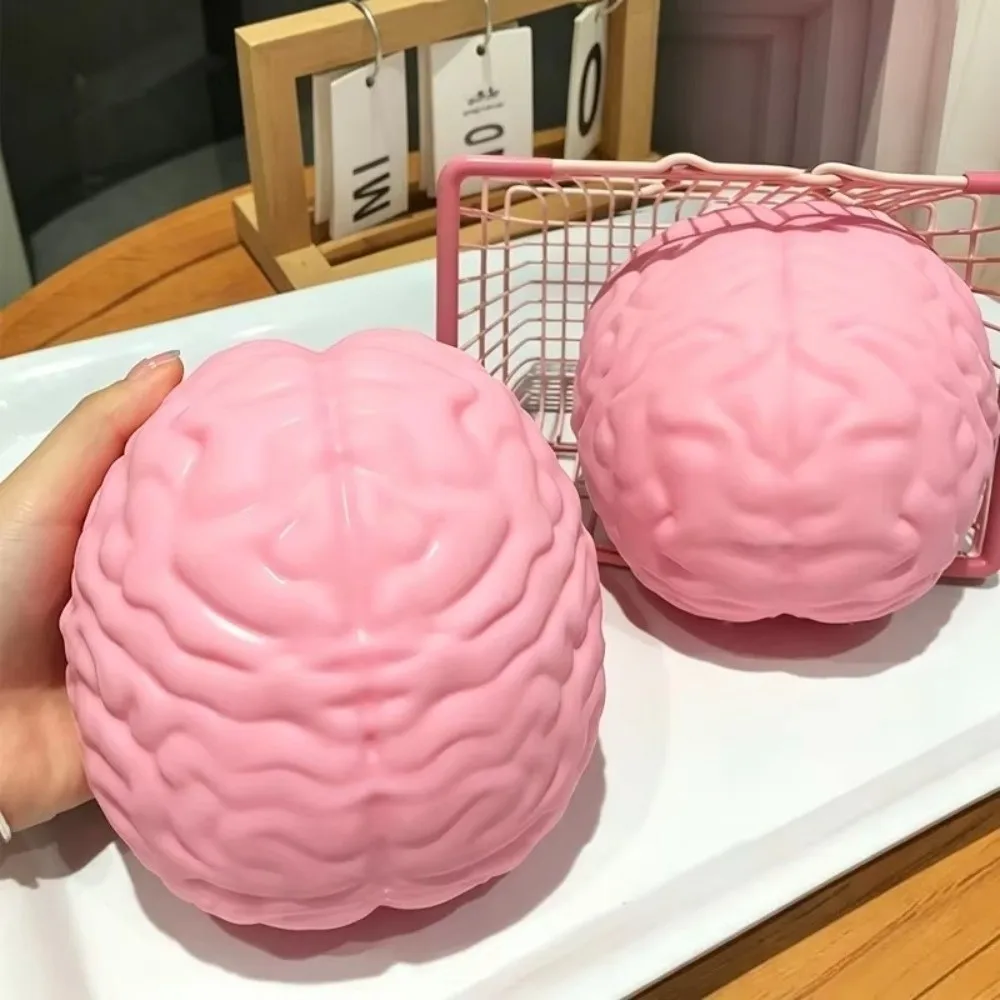 Stress Ball Simulated Brain Squishy Moldable Slow Rising Prank TPR Big Brain Model for Adults