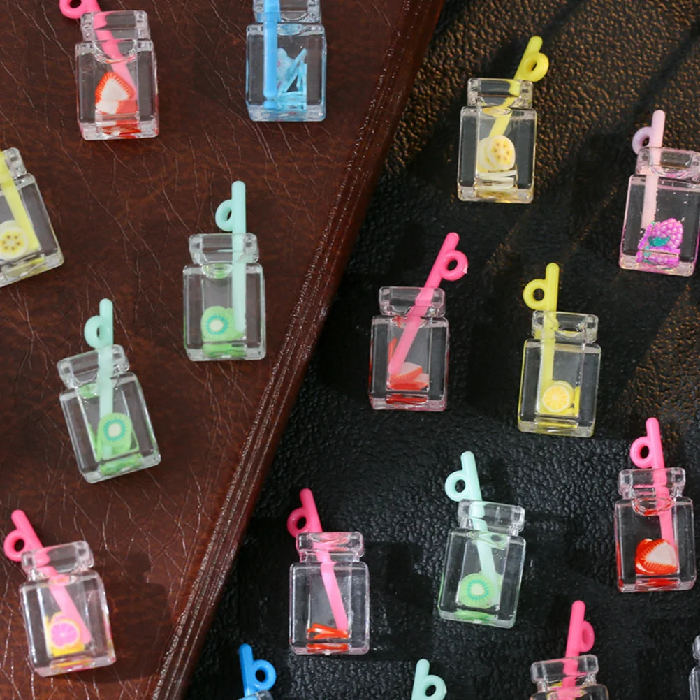 

10Pcs Fruit Tea Pendants Resin Charms for DIY Jewelry Earrings Bracelets Key Chains Bag Accessories Creative Gift