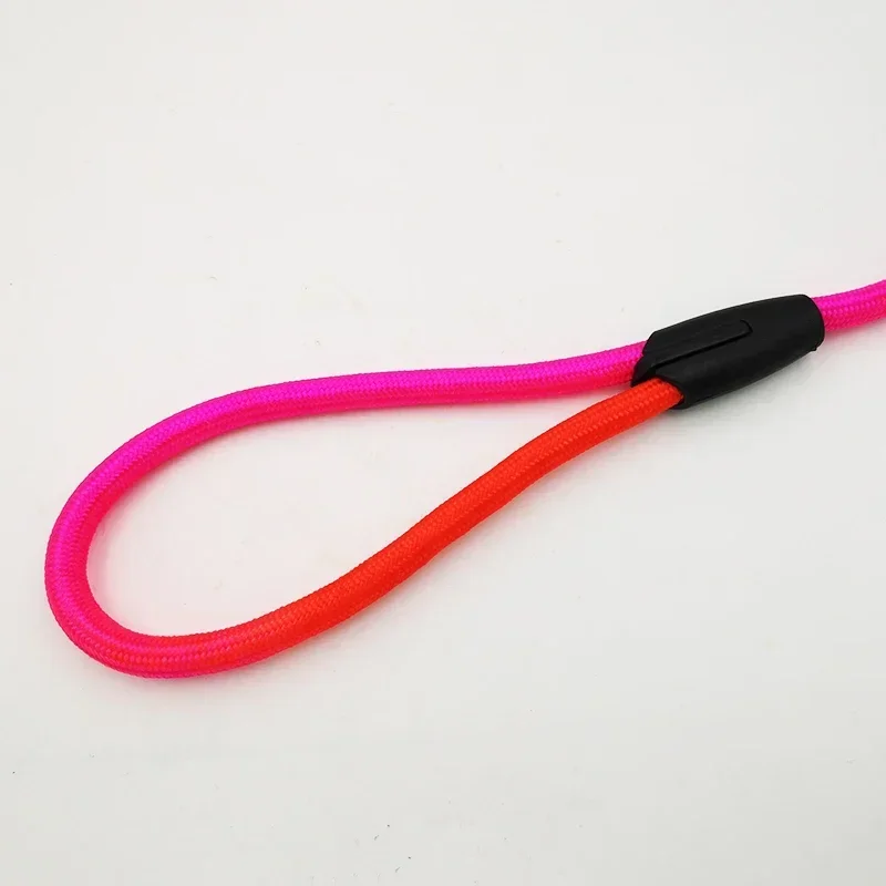 1Pcs 0.8cm/1cm Rainbow Color Weave Nylon Belt Pet Dog Traction Rope Round Training Walking Leading Fashion Leashes