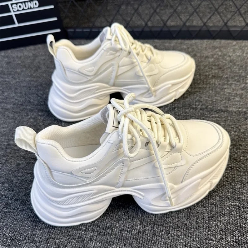 

【2025 NEW】Chunky Dad Shoes Women Platform Sneakers Winter White Casual Sports Shoes Women's Fashion Non-Slip Comfortable