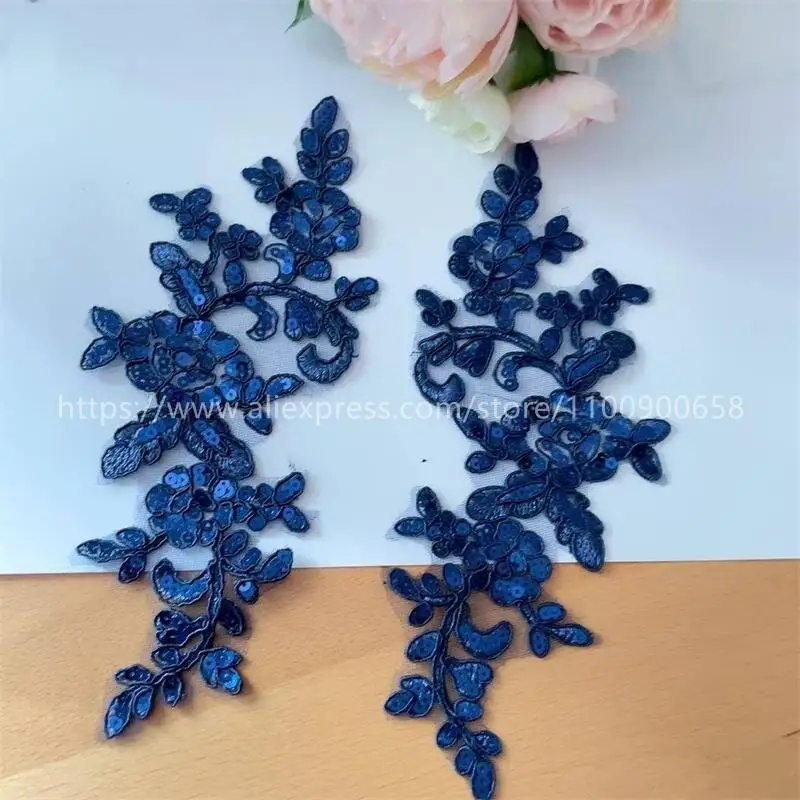 20 Stück. Funkelnde Pailletten Bestickte Spitzenapplikationen, Nähzubehör, DIY Handgemachte Blumen, Dekorative Aufnäher – Detail 15