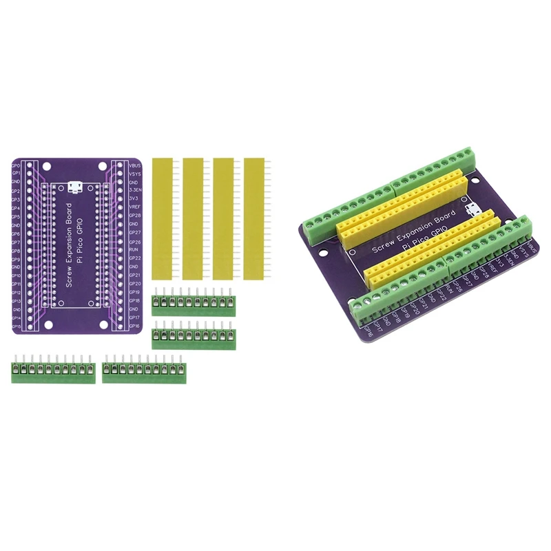 

Плата расширения Picow для Raspberry Pi PICO GPIO, терминал, модуль интерфейса GPIO, встроенные штыри и гнезда