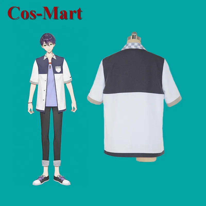 Cos-Mart Anime Vtuber Nijisanji Kenmochi Touya Cosplay Costume Summer Uniform Unisex Activity Party Role Play Clothing