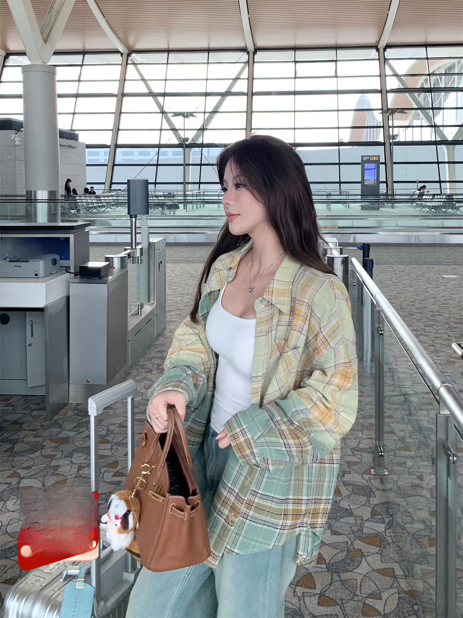 

Женская хлопковая рубашка R3 Sunset Thin Gradient Washed с длинным рукавом, прямого кроя, в корейском стиле, для повседневной носки