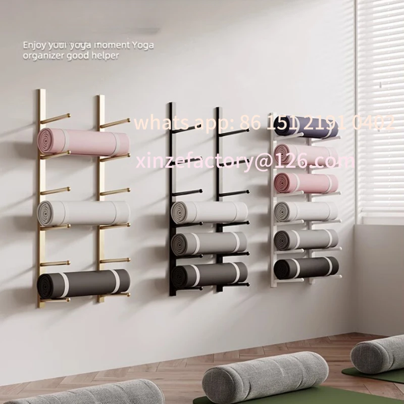 

Customizable Wall Rack Large Capacity Hanging Storage System for Yoga Mats and Pilates Equipment for Gym Home Organi