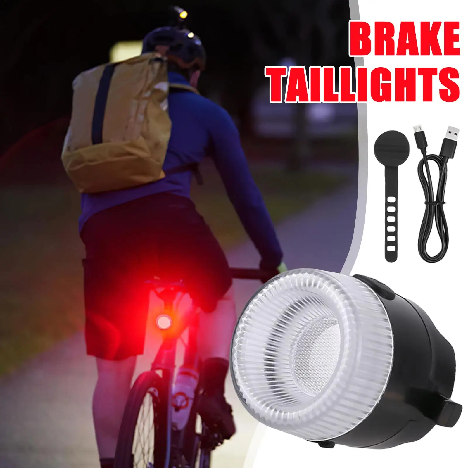 

Задний фонарь для езды на велосипеде, безопасный фонарь для езды на велосипеде, устройство освещения безопасности для занятых дорог, поездок на работу, приключений, ночной езды