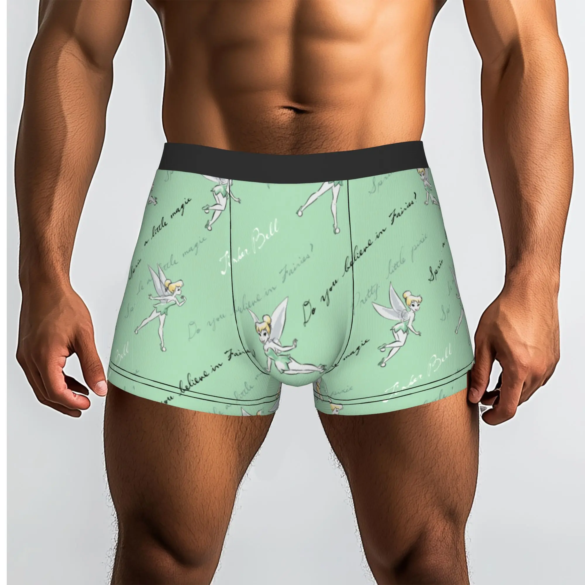 Customized T-Tinker Anime Bell Cute Cartoon Underwear Men Print  Boxer Shorts Panties Briefs Breathable Underpants
